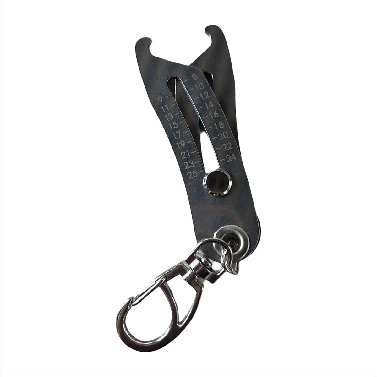 Portable Metric-Standard Thread Sizing Checker Keychain - Compact Form, Intuitive Design Nut & Bolt Measurement Tool for Effortless Size Checks, Quick Measurement (1pc)
