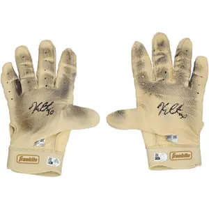 Kerry Carpenter Detroit Tigers Autographed Game-Used Tan Franklin Batting Gloves from the 2025 MLB Season - Fanatics Authentic Certified