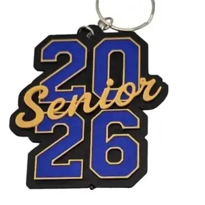 Class of 2026 Keychain Customizable Graduation Gift for Seniors Personalized School Year Keepsake Tassel Charm Accessory with Double Ring Color