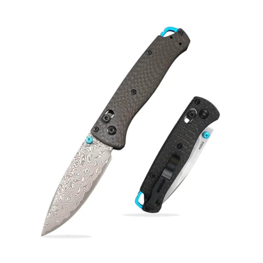 1pc 533/535 folding knife, carbon fiber handle, Damascus steel blade, high-quality fruit knife, pocket knife