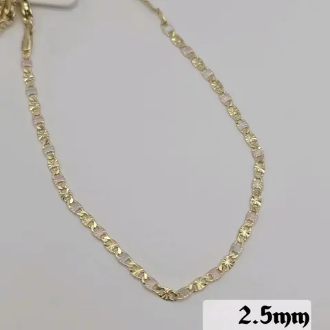 New three colors bracelet 2.5mm gold-plated  two faces gold color also  fashion design 7'5 inches