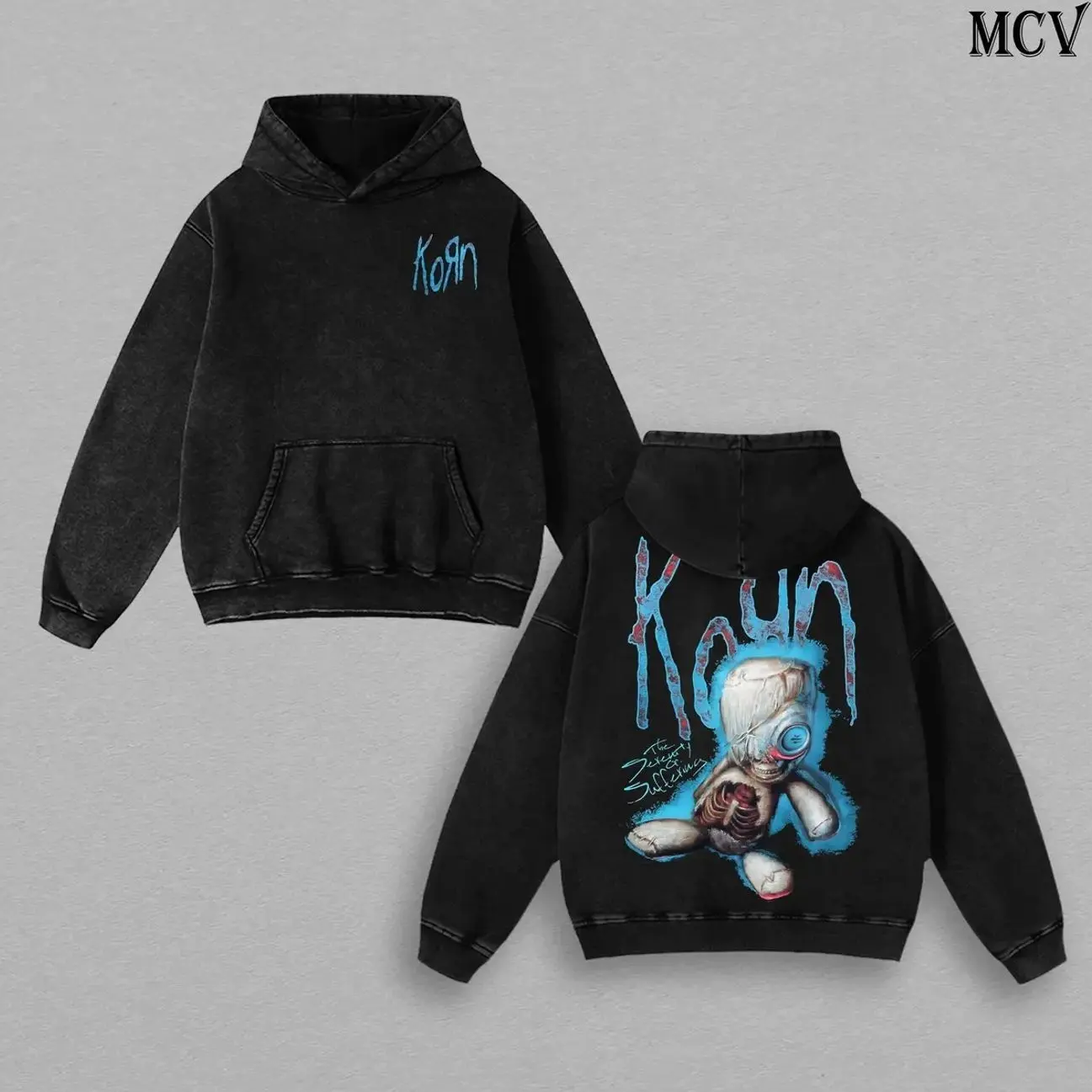 Korn Serenity Of Suffering Doll Washed T-Shirt, Washed Hoodie, Sweatshirt Dark Alternative Rock Streetwear Fan Apparel SJ8