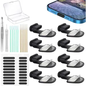 8 count USB Type C Anti Dust Plugs Cover, C-Type Port Dust Plug, USB C Dust Cover, Anti-Lost USB C  Port Dust Covers Protectors for  15 16 17 Plus/Pro/Max, with Speaker Mesh Cover