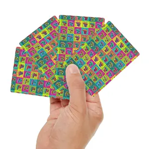 Printify Umbrella Kitty Pop Art Standard Playing Cards - Animals & Nature Themed, 12+ Years, 2.5"x3.7" 300gsm UV-Coated Glossy Paper, Resists Cracking Colorful Raining Design Poker Game Toy