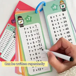 60 4pcs Set/cards Suitable for Teenagers to Learn Mathematics: Multiplication, Addition, Subtraction, And Division Cards with Dry Erase Markers - Counting Tools for Students And Teachers, Math Learning Tools
