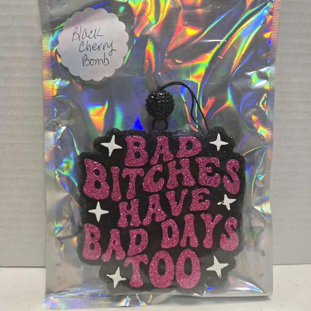 Freshies Air Freshener Cute Motto BlackCherryBombScented Car Home Closet Office