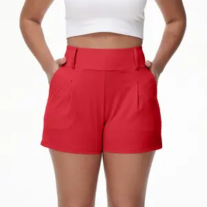 Women's Workout Shorts with Pockets - High Waisted Athletic Running Yoga Shorts, Soft Spandex Gym Golf Biker Shorts for Women, Comfy Casual Summer Outfits