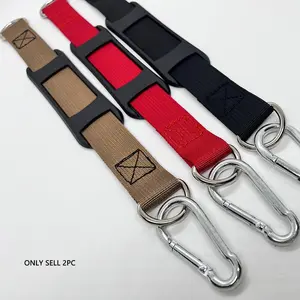 2 Pack 3.8cm Anti-Slip Suspension Training Straps with Mat & Hooks, Home Gym Fitness for Pull Up Bar, Boxing Bag, Swing, Camping