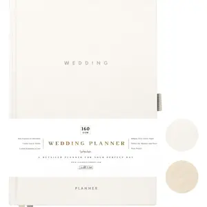 Award Winning (R) Wedding Planner Book and Organizer for the Bride | Tissue Wrapped in a  Box | Cushioned Cover | Engagement  | This Elegantly Designed  Planner Allows you to Plan Every Detail (Soft Grey)