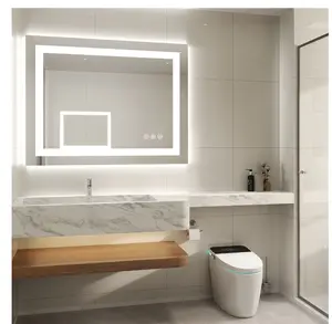 24"x 32" LED Bathroom Mirror with Anti-Fog and Backlit Memory Function Tempered Glass