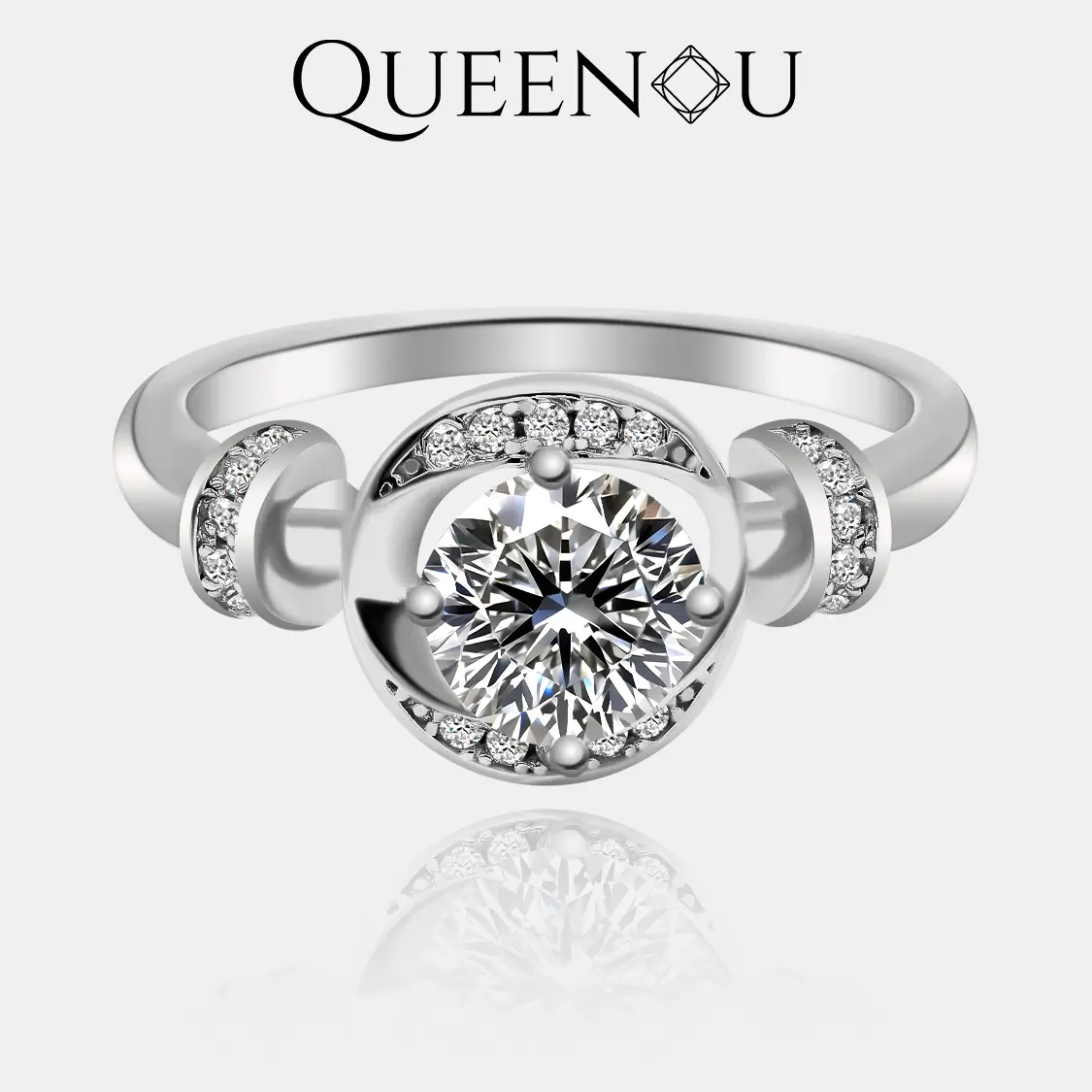 【859】Shine into 2026 The Blooming Fruit Synthetic Moissanite Ring – Exquisite Floral Design, Ideal for Engagements, Anniversaries, and Unique Gift Giving.
