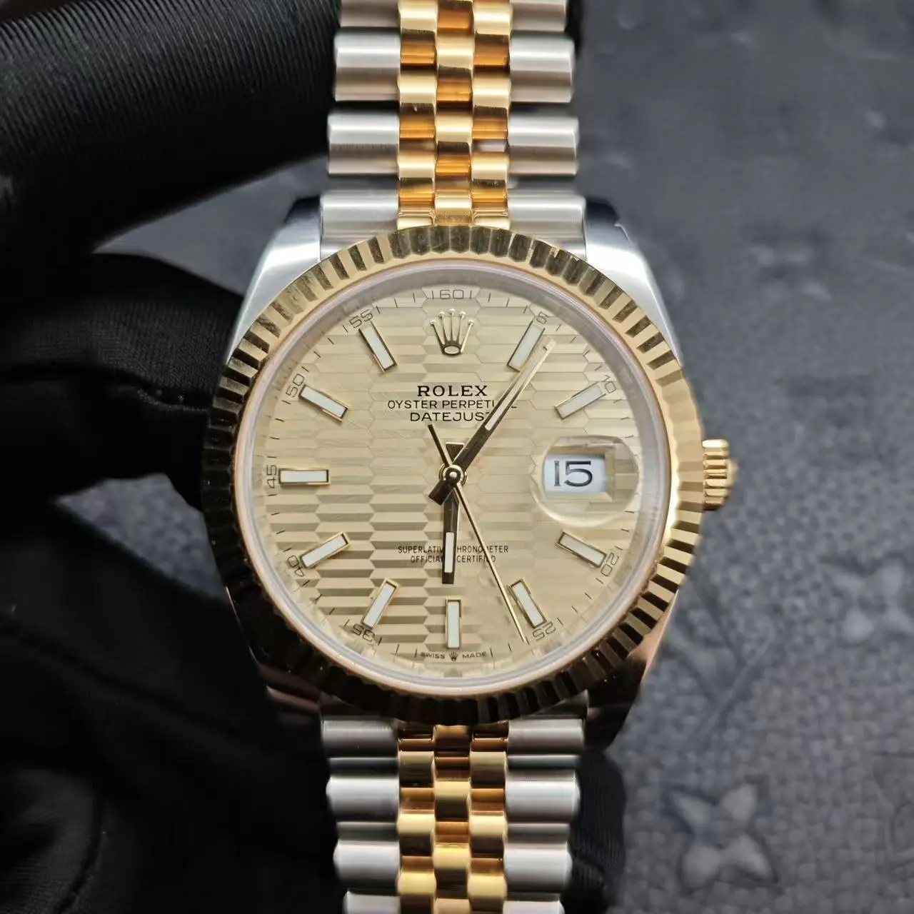 Pre-owned Rolex Datejust m126333-0022 Oystersteel & Yellow Gold 41mm Automatic Luxury Watch