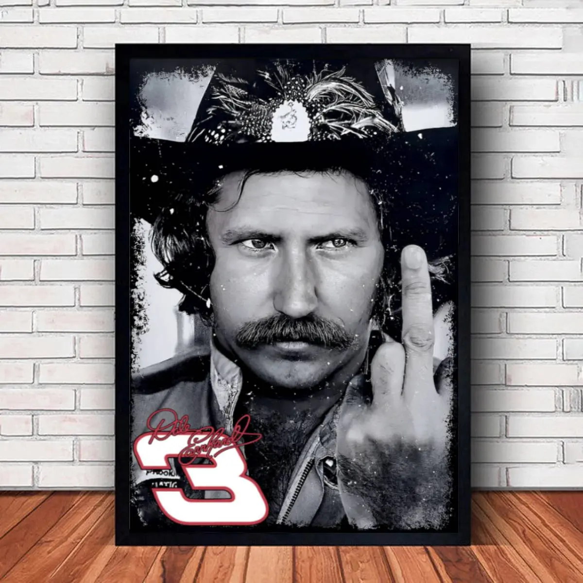 Dale Earnhardt 03 Finger Wall Poster [No Frame], Dale Earnhardt Fan Gift, Wall Art, Home Decor, Racing Wall Art