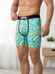 1Pcs Men's Sexy Boxers Briefs , Fashionable Printed Underwear, Breathable Sweat-Wicking Men's Panties,  Comfortable Daily Men Underwear Boxershort