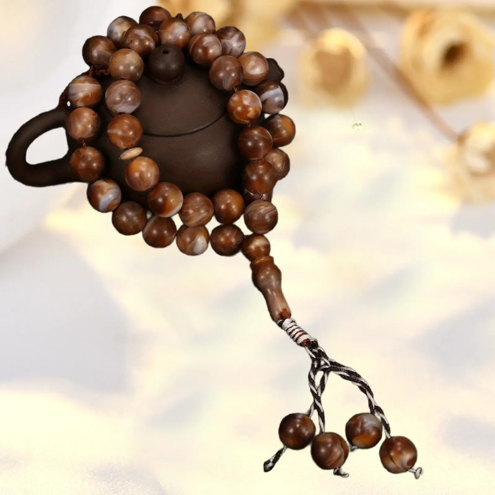 1pc33 Round Acrylic Handheld Beads, Suitable for Handmade Prayer Beads, Buddhist Bead Bracelets, and Ramadan Prayer Jewelry, Prayer Use, Round Beads,summerwins