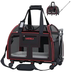 Katziela Luxury Lorry PRO Pet Carrier with Removable Wheels and Double Telescopic Handle