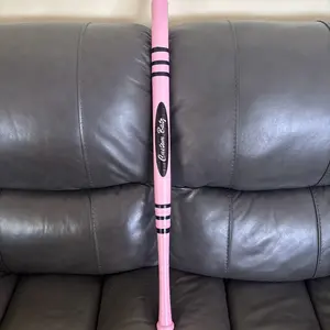 Custom Pink Crayon Wiffle Ball Bat - Unique Design Baseball Bat with Pink Color Scheme