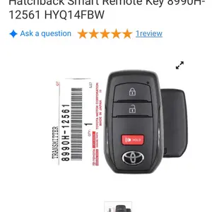 2023-2026 Toyota 4Runner, Corolla Hatchback Smart Remote Key 8990H-12561 HYQ14FBW