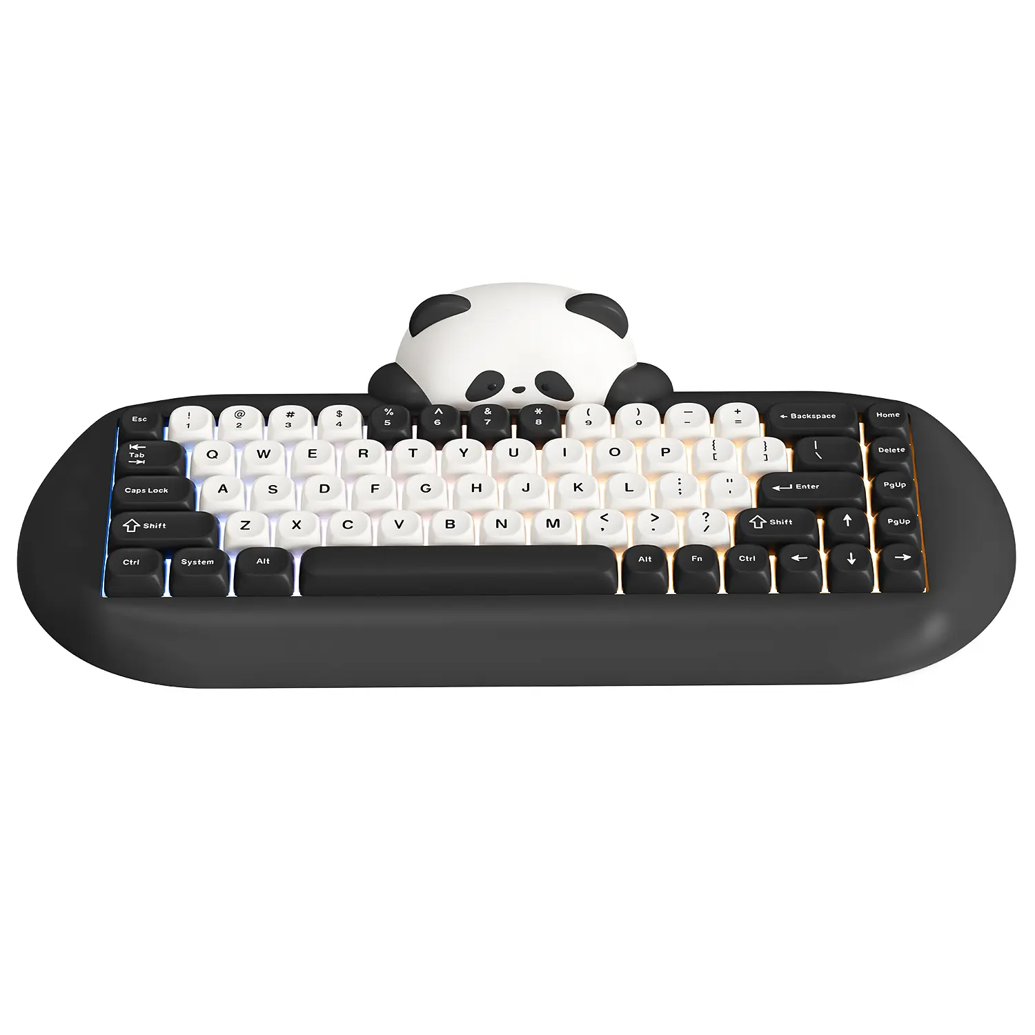 YUNZII C68 Panda Wireless Mechanical Gaming Keyboard, 68 Keys Cute ...