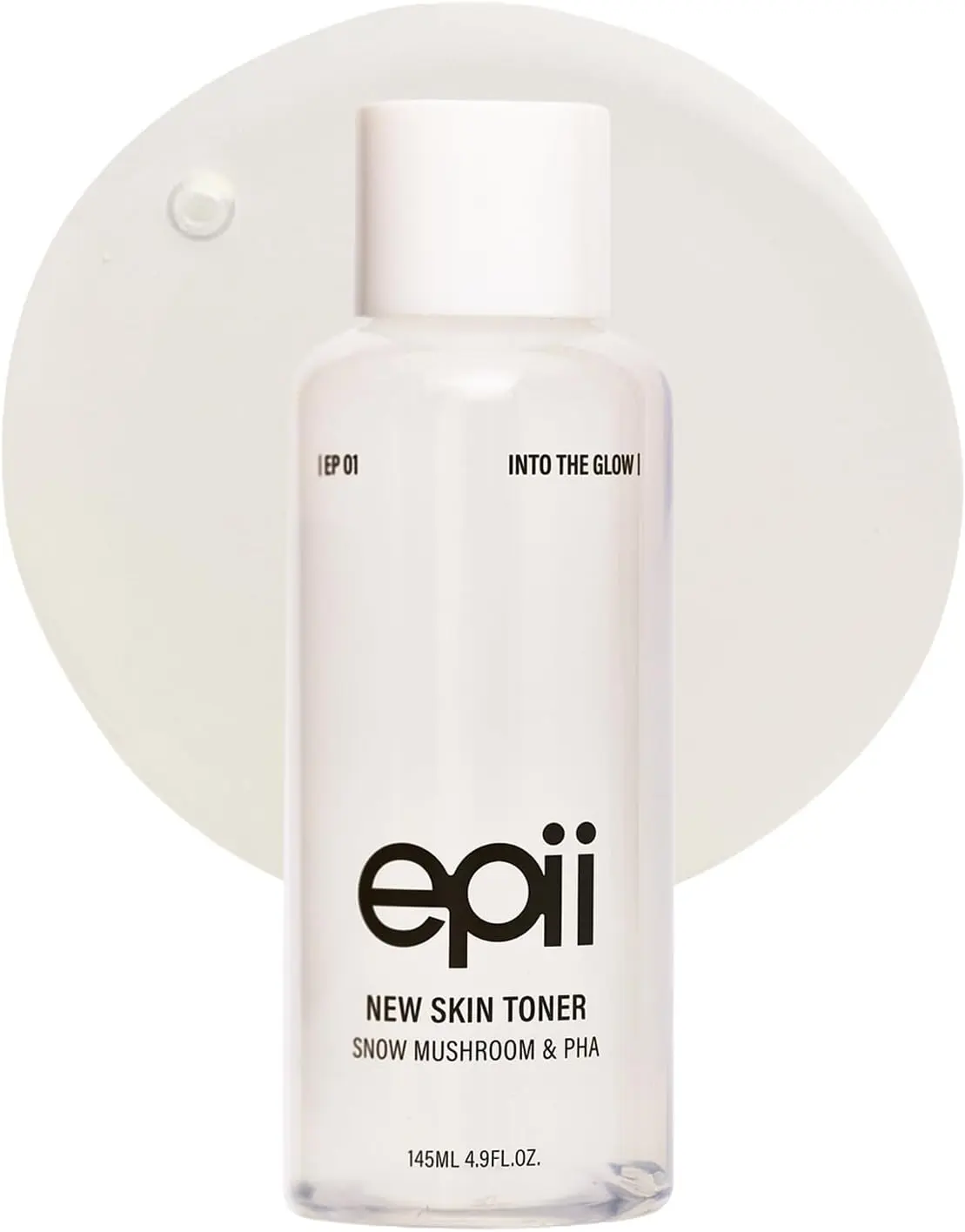[epii] New Skin Toner - 5% PHA Gentle Exfoliating Toner with Snow Mushroom Hyaluronic Acid & Panthenol - Korean Skincare Toner for Glass Skin Glow Dull Skin Texture & Daily Hydration 145mL