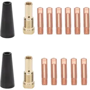 14 count Flux Core Gasless Nozzle Tips Kit Compatible for Century FC90 80GL / Forney Easy Weld/Titanium Easy Flux/Lincoln Craftsman/Chicago Electric 0.35 welding tips K3493-1