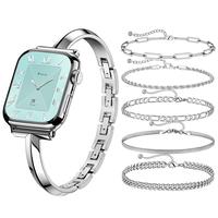 Silver band + Bracelets set