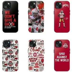 Ohio State Football Team Rugged Themed Phone Case Protection, Shockproof, Anti-Drop, Anti-Fingerprint For IPhone 17-11, Pro Max, Pro Plus, and Samsung S26-23