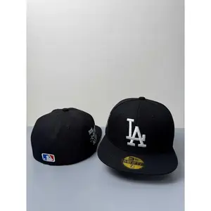 New Era Style MLB Baseball Hat – NY Yankees LA Dodgers Snapback Fitted Cap, Flat Brim High Crown Streetwear Fashion, Premium Embroidered Logo, Adjustable Unisex Urban Hip Hop Look