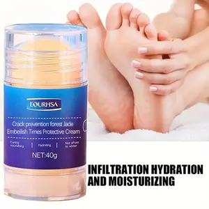Portable 2-Piece Foot Care Cream Set, Anti-Crack Foot Cream for Dry, Cracked Feet: Moisturizing, Anti-Cracking, Softening and Nourishing Formula to Remove Dead Skin and Hydrate Dry Skin. Footbalm Fix Vovo Angel Hand & Foot Cream.