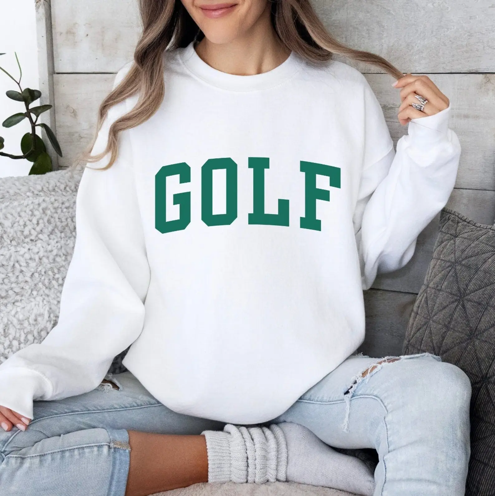 [Sale off up to 50%] GOLF Sweatshirt, Unisex Golfer Clothing, Golf Tournament Sweater, Green Golf Sweatshirt, Golfing Apparel, Gift for Golfer