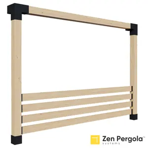 Pergola Side Railing Kit for 1 to 5 Horizontal 2x6 Slats