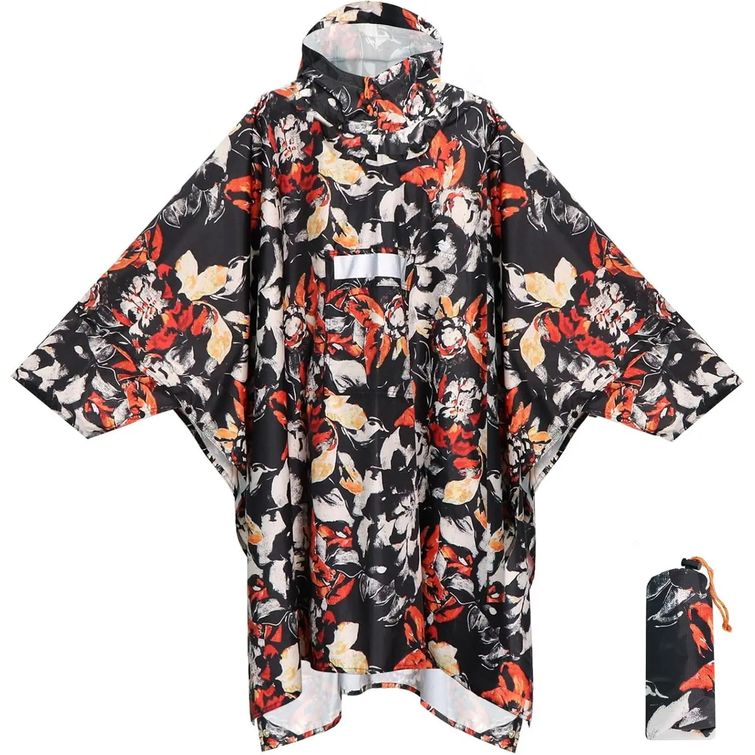 ANYOO Waterproof Rain Poncho for Adults Lightweight Raincoat for Men Women Jacket Coat Hooded for Hiking Outdoor Activities