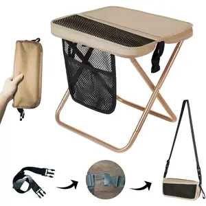 Outdoor Fishing Camping Portable Chair-1.5 lbs ultra light, Max Load Capacity 500lbs, Portable outdoor folding chair with pocket, For Queuing, Fishing, Hiking Tours,  Outdoor Activities Camping Accessories, Camping supplies, best New Year's Day gift
