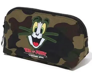 Bape x Tom and Jerry Pouch Green Camo