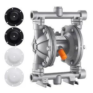 【fathersdaygift】VEVOR Air Operated Double Diaphragm Pump,6.6 GPM3/8 inch Inlet & Outlet Pneumatic Waste Oil Transfer PumpMax 100 PSIAluminum Alloy BodyAir-Operated for DieselGreaseKeroseneGasoline, Fuel Transfer Pump