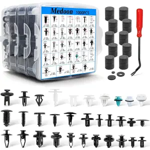 Car Retainer Clips 1101 PCS Car Door Panel Trim Clips Kit 32 Most Popular Sizes Car Body Kits with 1 Fastener Remover for Most Mainstream Cars