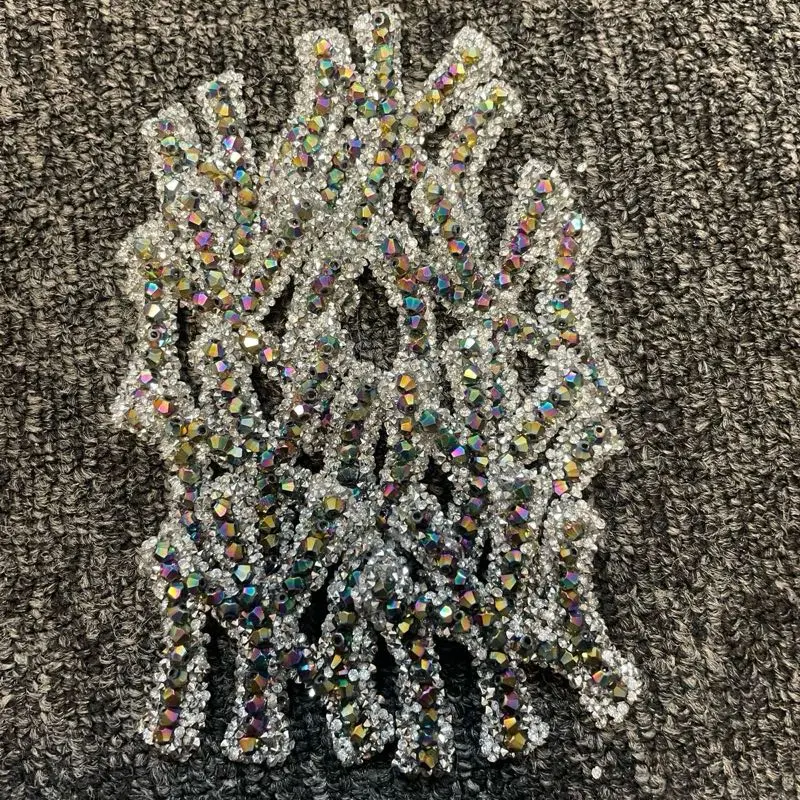 NY Rhinestone Patch - Embroidery, Sewing Accessory for Fabric Craft Projects