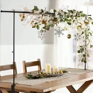 Adjustable Metal Balloon Arch Stand, Table Rod Stand with Clamps, Decorated Arch for Parties, Reusable Balloon Arch Kit