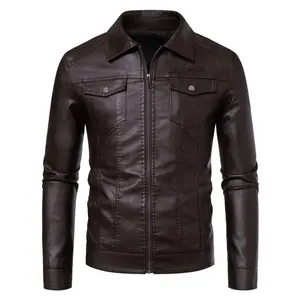 Men's Leather Jacket 2026 New Spring, Autumn And Winter Velvet Thickened Motorcycle