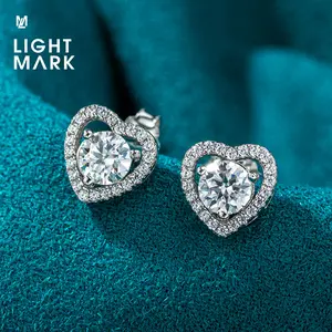 0.5ct heart-shaped Moissanite Earrings Lady-EW10423