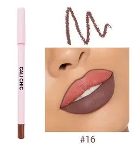 Cali Chic Lipliner Cream Glide Longwear Waterproof Pencil Rich Pigment Semi Matte Vegan Cruelty Free Cosmetic Makeup Shade #16