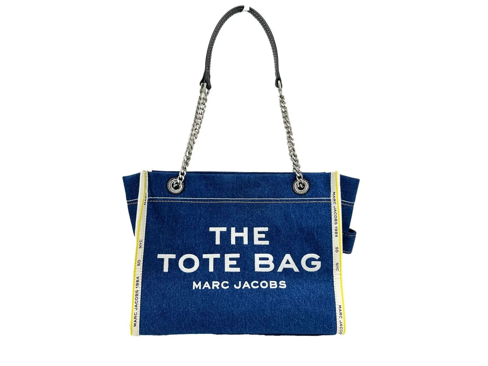 Pre-owned MARC JACOBS Denim Tote bags Chain Medium The Tote Women's Bag