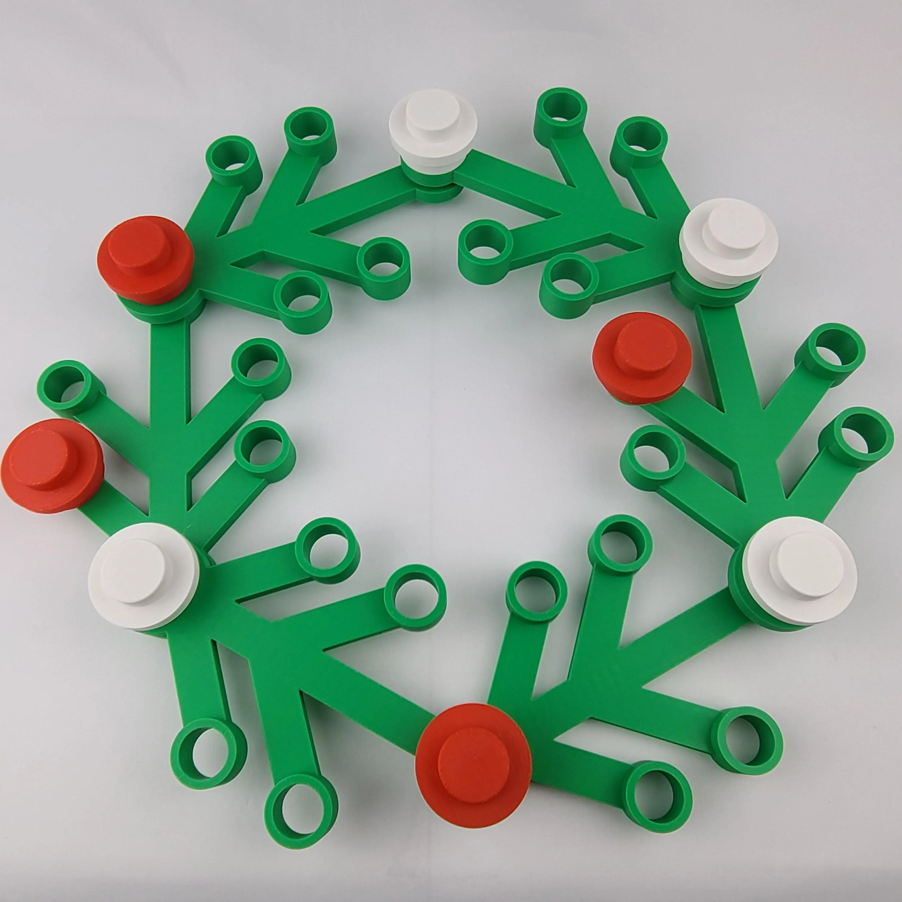 Jumbo Block-Inspired Giant Xmas Wreath 18 x 18 inch - 3D Printed! Home Decor Ornaments Decoration