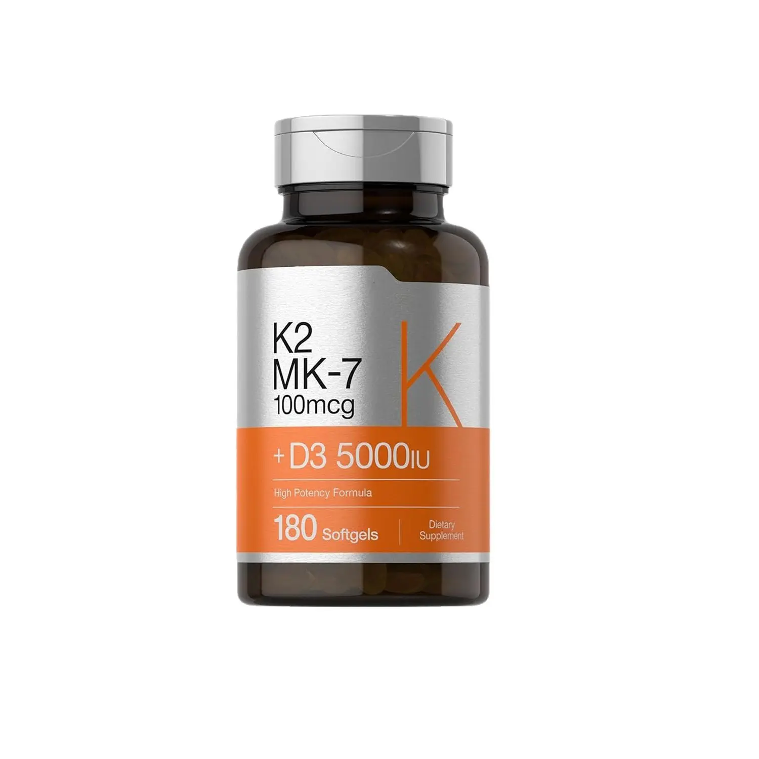 Vitamin K2 MK-7 Softgels Bone & Cardiovascular Support 180 Ct