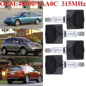 1Pcs/4Pcs TPMS/TIRE PRESSURE SENSOR OEM#40700-1AA0C #315MHz For #NISSAN:X-TERRA/CUBE/FRONTIER/GT-R/JUKE/MAXIMA/MURANO/PATHFINDER/SENTRA/TITAN/350Z/RONIN/VERSA/QUEST/ARMADA #INFINITI:Q45/FX/EX/M/G #RENAULT:KOLEOS(11-13) Tire Pressure Monitoring System