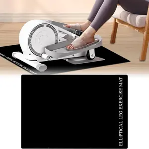 Slip Workout Mat for Ellipse Leg Exerciser, Ellipse Machine Mat, Exercise Mat for Under Desk Ellipticals, Suitable for Electric Seated Foot Pedal Exerciser, Stability & Floor Protection