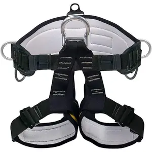 Thicken Climbing Harness, Protect Waist Safety Harness Gear, Wider Half Body Harness for Roofing Fire Rescuing Rock Climbing Rappelling Tree Climbing