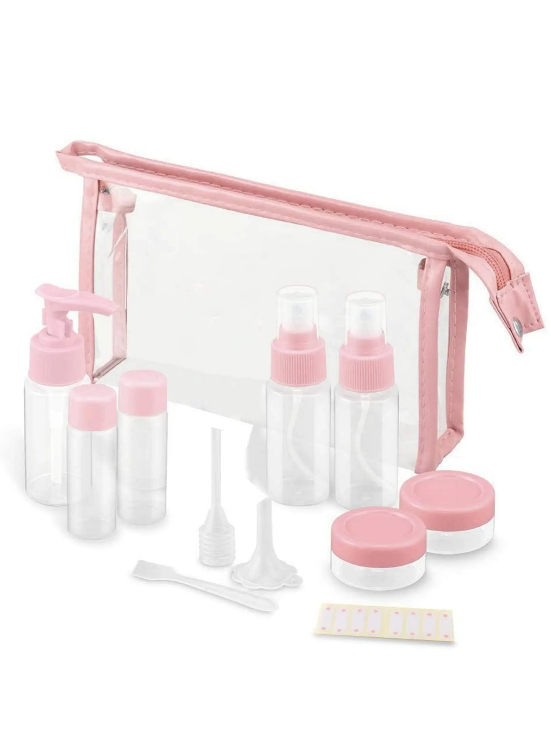 Reusable Refillable Travel Bottle Set, Spray Lotion, Shampoo, Shower Gel, Empty Liquid Containers, Cosmetics, Makeup, Portable, Travel Essentials, Beach, Summer Vacation