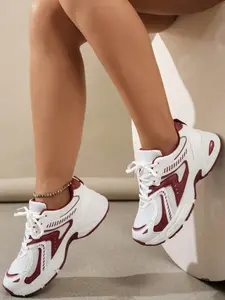 New Thick Sole Women's Fashion Casual Shoes, Breathable Comfort Flat Outdoor Mesh Sports Shoes, All Seasons Textile PU Upper, Sports Sneakers, Lifestyle Sneakers