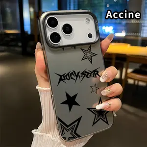 Compatible for iPhone 17 Pro Max 16 Plus 15 14 13 12 11 Air XR E Case Rock Star Stars IMD Hybrid Anti-Fingerprint Hard PC Back Phone Cover for Boy